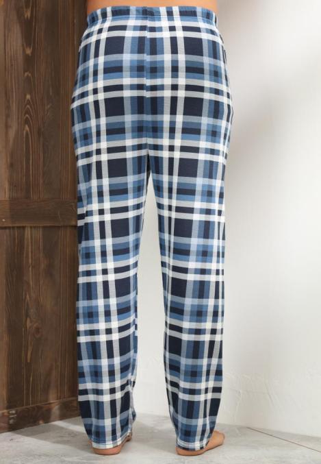 Pantaloni de Pijama ,Barbati,Culoare Albastru cu Alb ,Engros